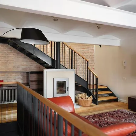 Gypsum Factory - Historic 4 Floor Townhouse - River View Terrace - King Bed 140m2 Apartman